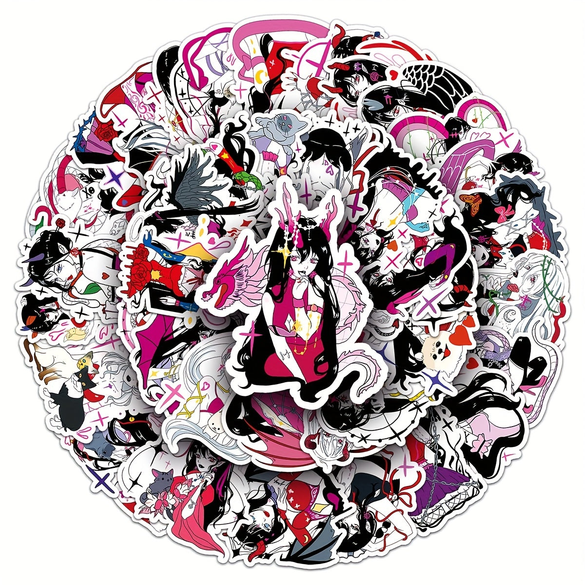 50pcs Anime Cartoon Waterproof Stickers DIY Decorative Luggage Stickers