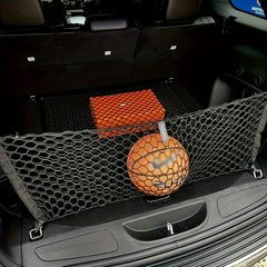 Car Trunk Storage Mesh Bag with Hooks Car Interior Accessories