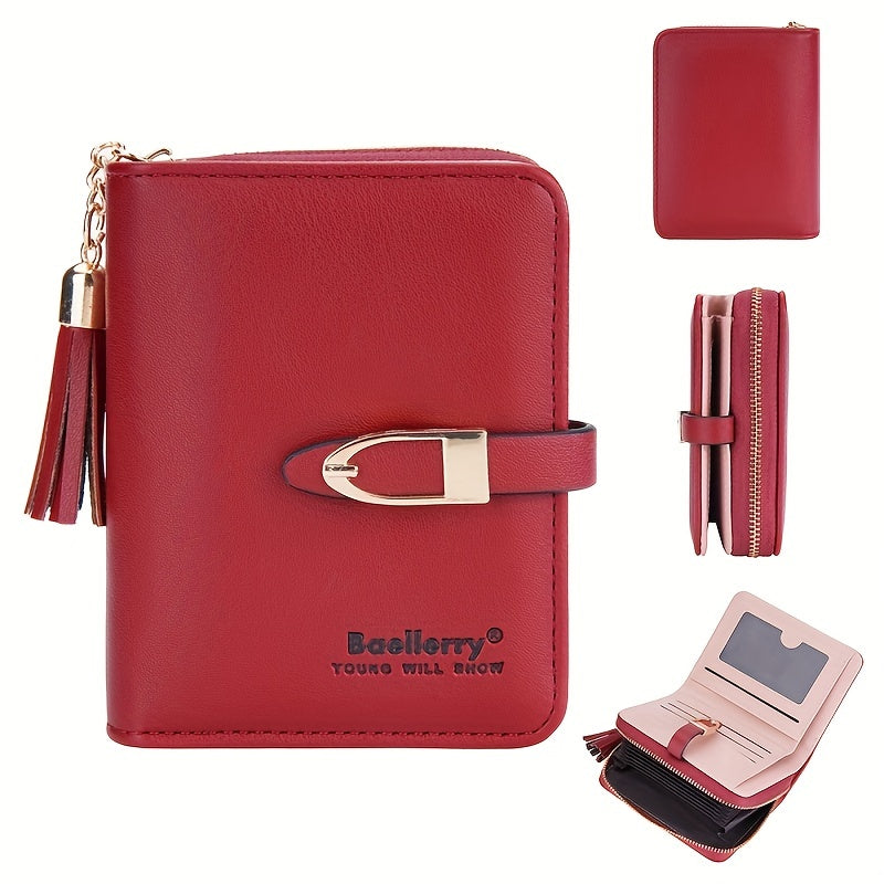 Leather Wallet with Zipper & Card Slot Coin Purse