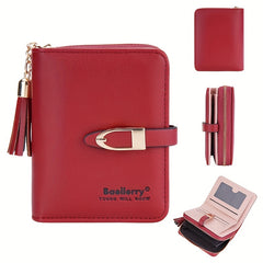 Leather Wallet with Zipper & Card Slot Coin Purse