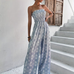 Boho Off Shoulder Sleeveless Jumpsuit Women's Clothing