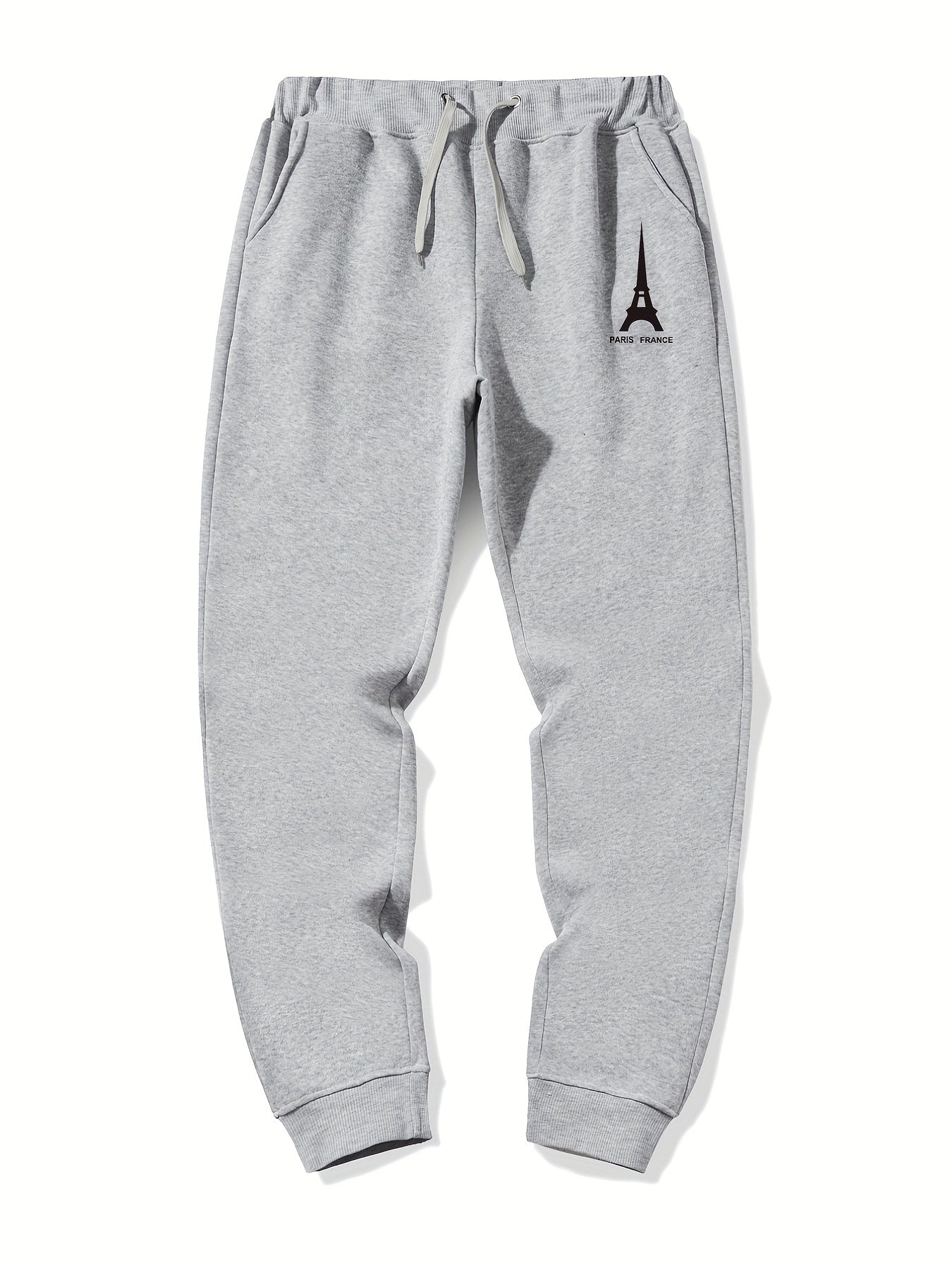 Eiffel Tower Drawstring Sweatpants Men's Jogger Pants