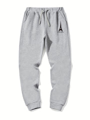 Eiffel Tower Drawstring Sweatpants Men's Jogger Pants