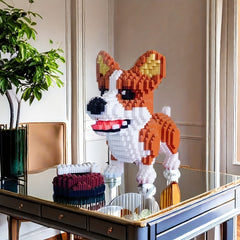 4000pcs Corgi Dog Building Blocks Set Cute Cartoon Animals Interlocking Bricks