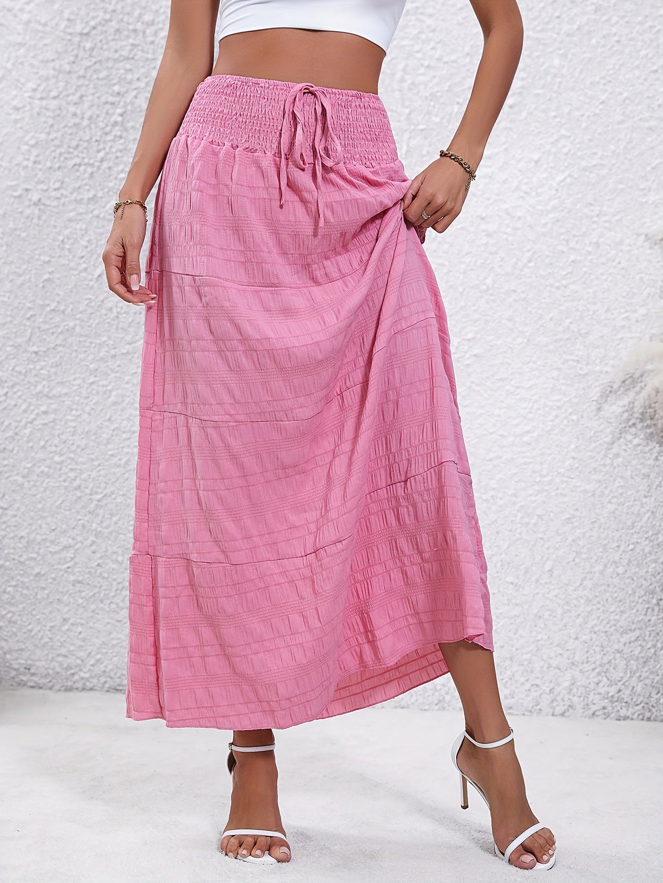 Summer Maxi Skirt High Waist Long Women's Clothing