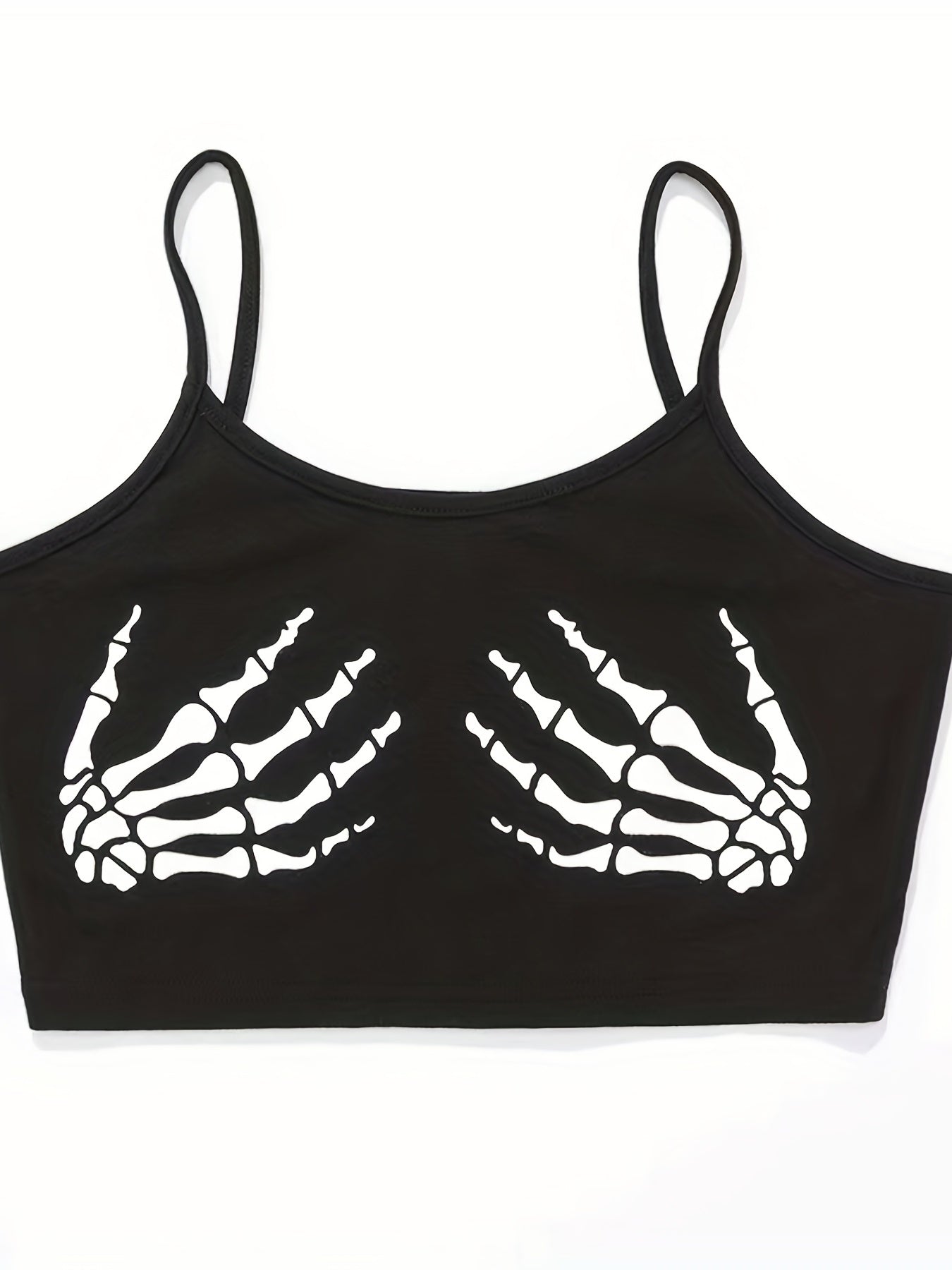 Gothic Skull Print Cami Top & Shorts Set