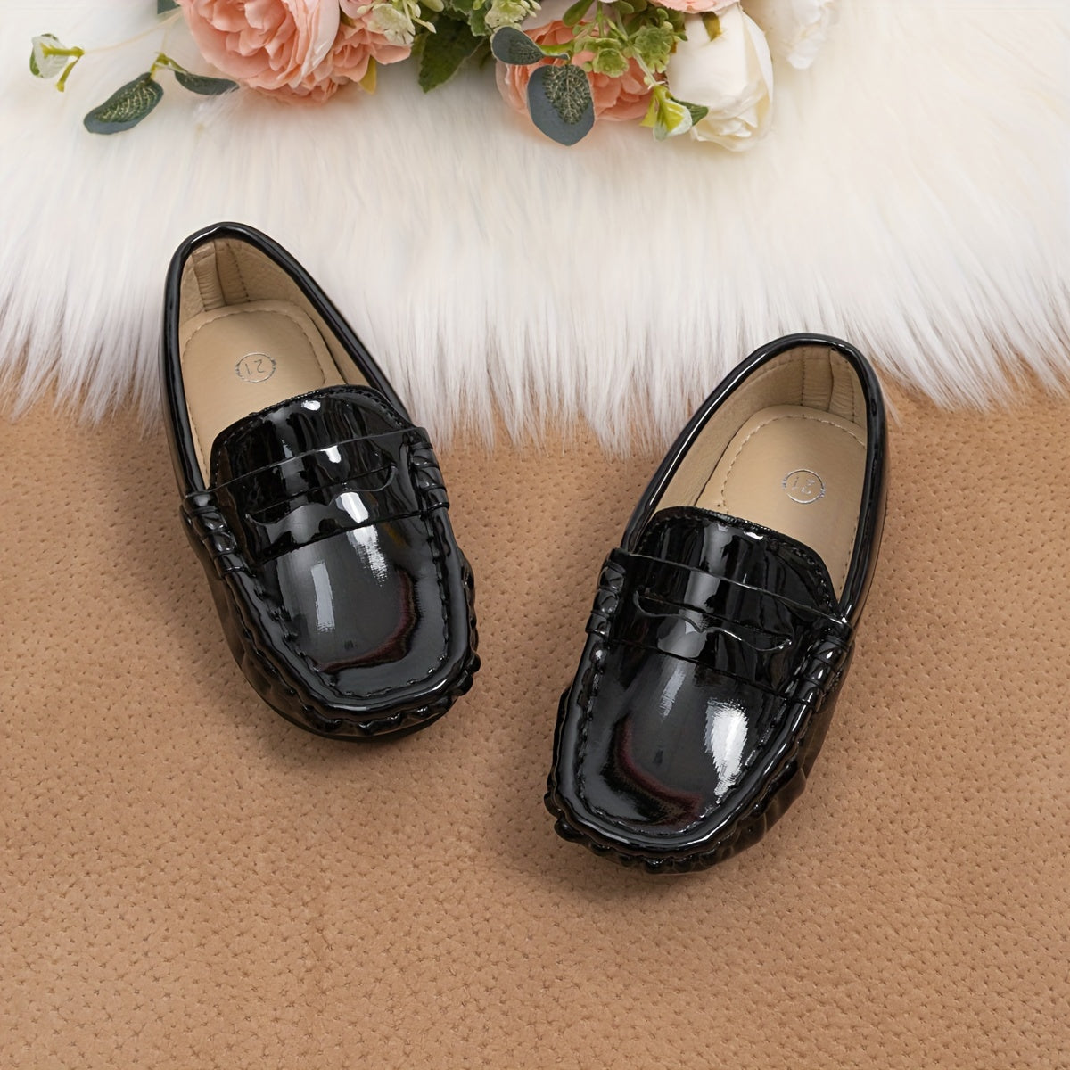 Boys Slip On Loafer Shoes Lightweight Comfortable Non Slip Flat Shoes