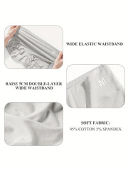4 Pack Plus Size Basic Boyshorts Women's Plus High Rise Tummy Control Boyshorts