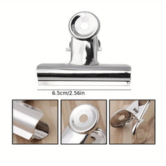 6pcs 65mm Metal Hinge Clip Multifunctional Binder Clip Paper Clip Folder