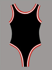 Sleeveless Sexy Block Bodysuit Women's Clothing