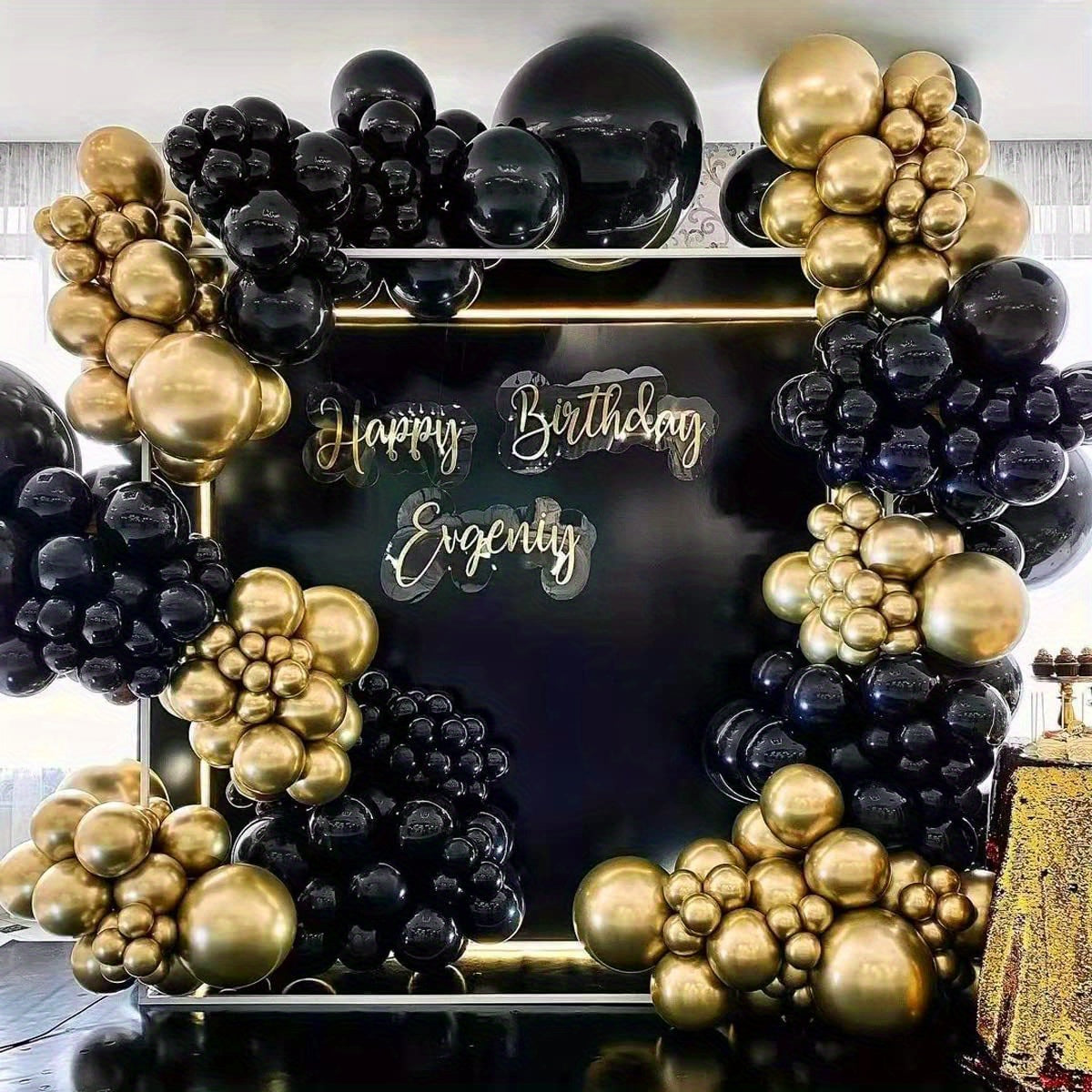 142pcs Golden Balloon Garland Arch Kit for Birthday Wedding Party