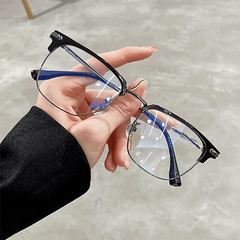 Square Clear Lens Glasses Titanium Frame