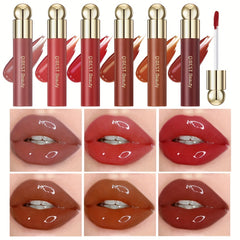 6 Colors Nourishing Lip Glaze Mirror Watery Lip Gloss
