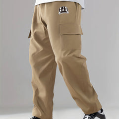 Men's Printed Cargo Pants Street Style Pocket Stretch Casual Pants