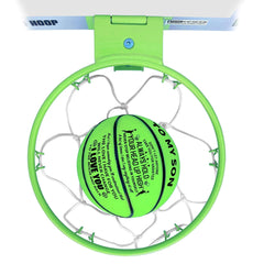 Glow Mini Basketball Green w/ Pump for Outdoor Sports