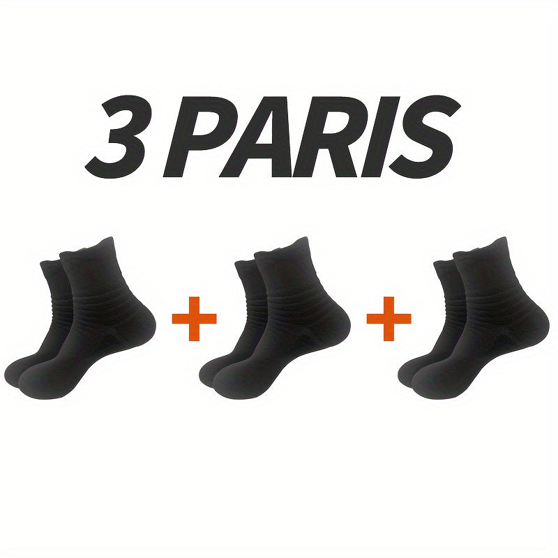 3 Pairs Men's Sport Socks Mesh Comfy Breathable for Training Running