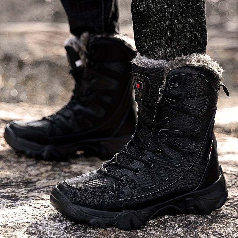 Men's Warm Fleece Snow Boots Cozy Ankle Boots