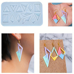 Epoxy Resin Mold Triangle Earrings Silicone Mold