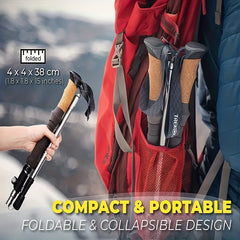 Retractable Folding Hiking Pole Portable Walking Stick