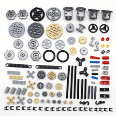 116pc Building Block Tech Components Gears Wheels Pins Connectors