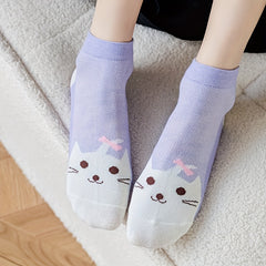 Cartoon Cat Mid Tube Socks Women's Stockings & Hosiery