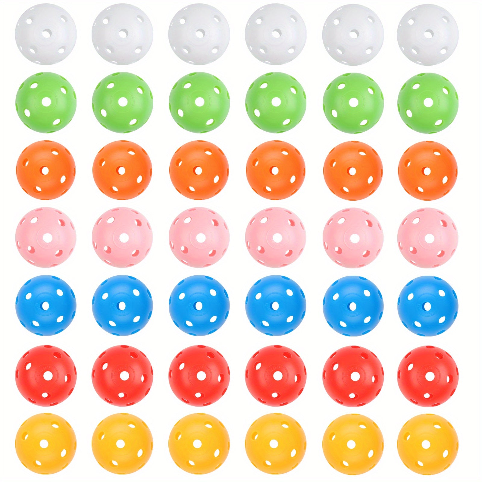 24-Pack Plastic Golf Balls for Backyard Practice and Swing Training