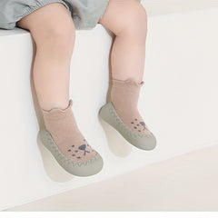 Cute Animal Print Slip On Sock Shoes for Baby Girls
