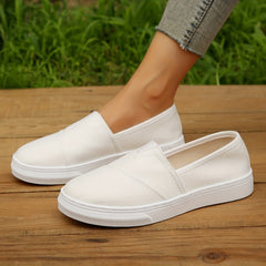 Women's Canvas Slip On Outdoor Shoes Lightweight Low Top Sneakers