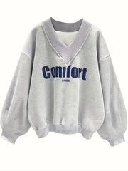 Girls V Neck Sweatshirts for Sports Casual Outfits