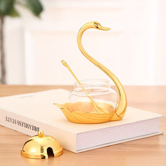 Swan Sugar Bowl Seasoning Jar Salt Shaker Hotel Restaurant Props
