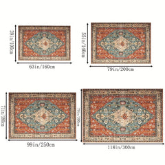 Vintage Boho Shaggy Area Rug for Living Room Bedroom