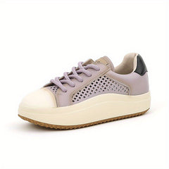 Women's Graphic Mesh Board Shoes Hollow Out Flat Sneakers
