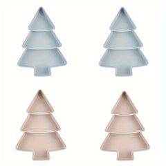 4pcs Christmas Tree Appetizer Tray for Home Office