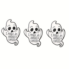 5pcs Halloween Ghost And Monster Brooches Badges For Men