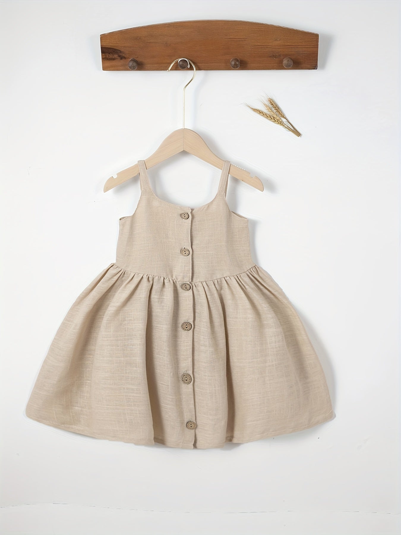 Toddler Baby Girls Cotton Cami Dress Summer Pleated Dress