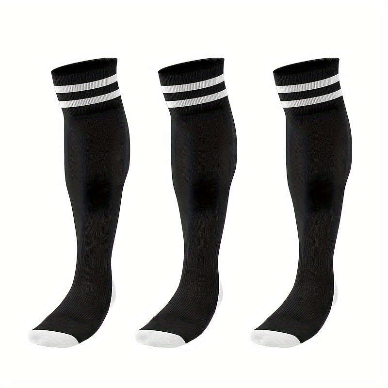 Men's Calf Striped Sport Socks 3 Pairs