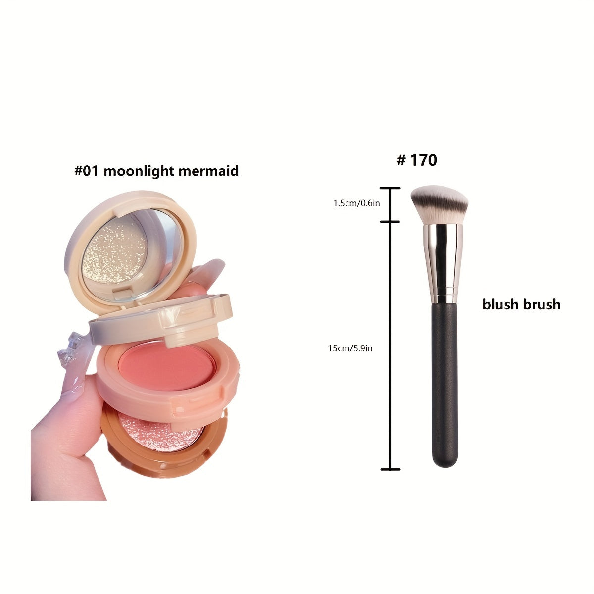 Triple Layer Blush High Gloss Contouring Powder Palette