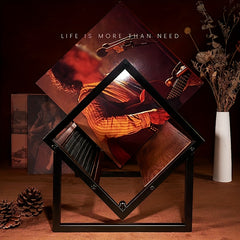 Wood and Iron Vinyl Record Holder