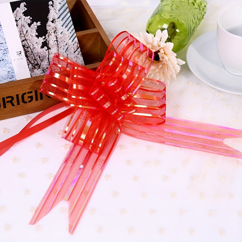 10pcs Colorful Gift Wrapping Raffia Ribbon for Birthdays and Christmas