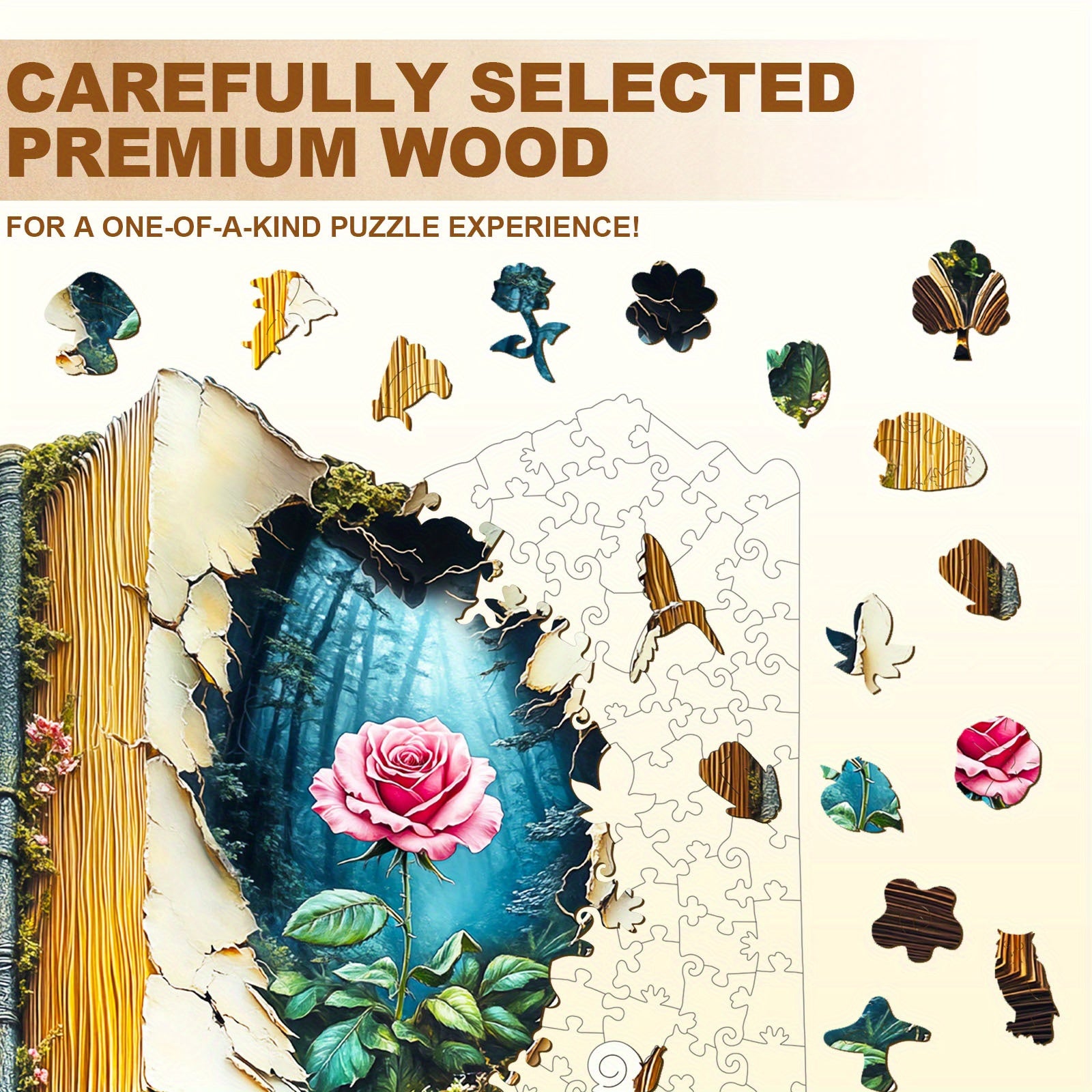 Unique Animal & Floral Wooden Puzzle