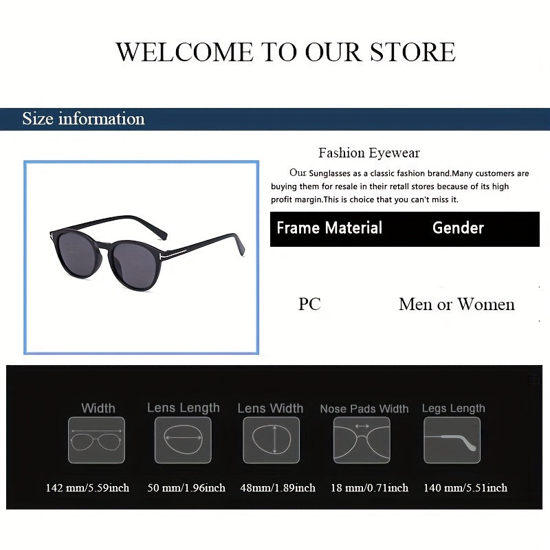 Round Sunglasses Casual Anti Glare UV400