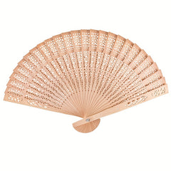 Sandalwood Handheld Fan Folding Wooden Fan Vintage Ancient Style Small Gift
