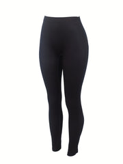 Slogan Print High Rise Leggings