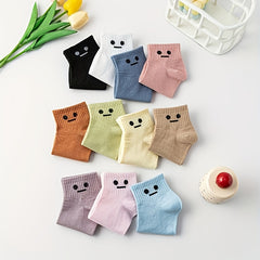 11 Pairs Expression Print Socks for Women