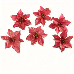 6pcs Christmas Flowers Xmas Tree Ornaments Xmas Decorations