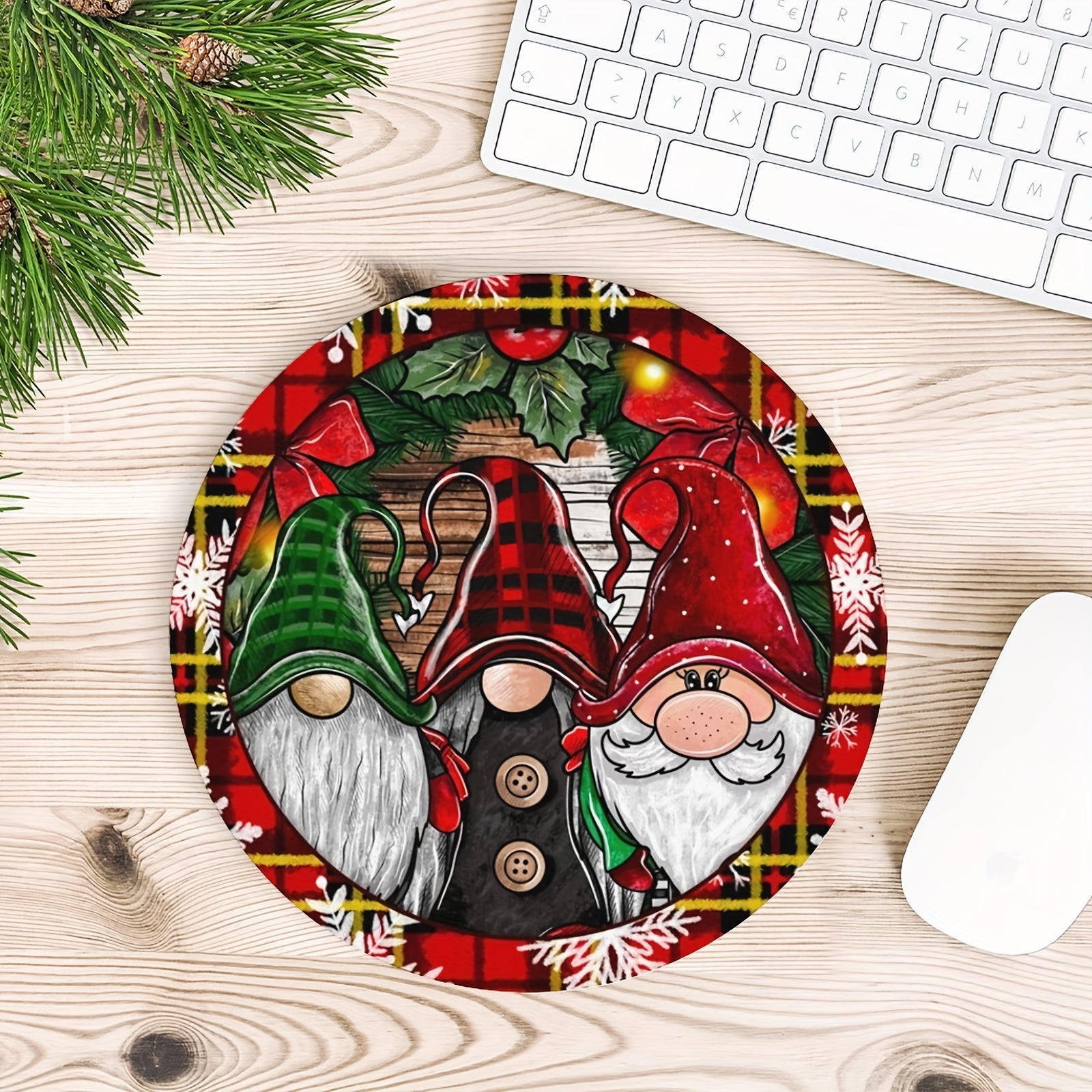 Christmas Gaming Mouse Pad Non-Slip Rubber Base Waterproof for Computer Laptop