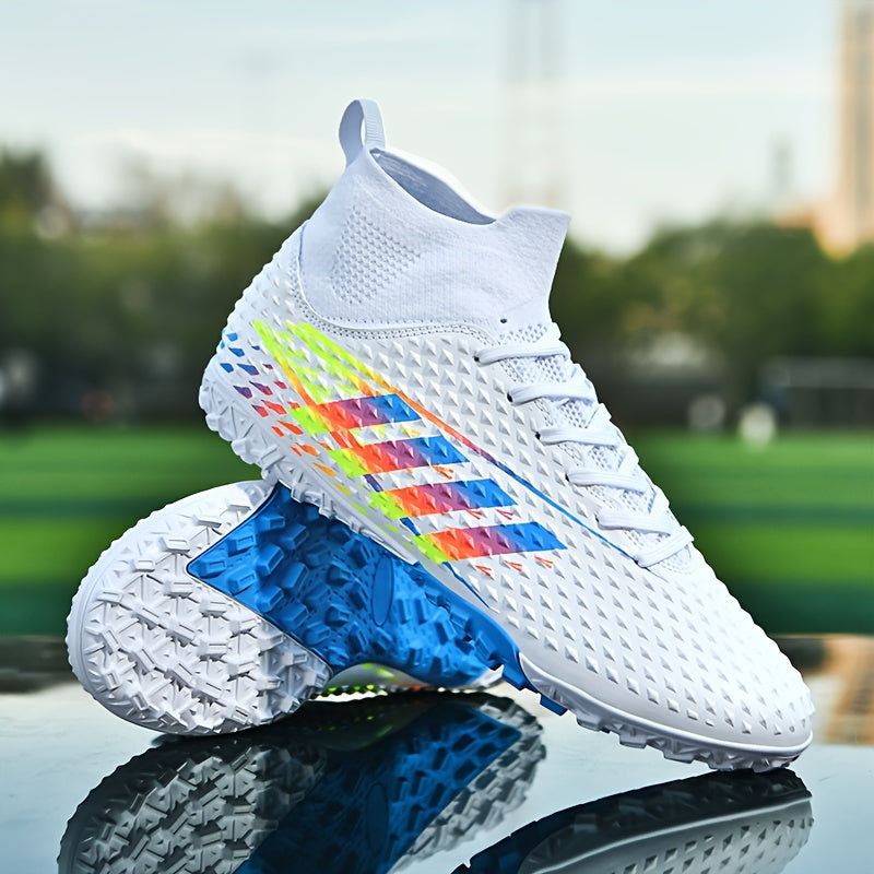 High Top Turf Football Boots Anti-Skid TF Soccer Cleats