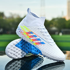 High Top Turf Football Boots Anti-Skid TF Soccer Cleats