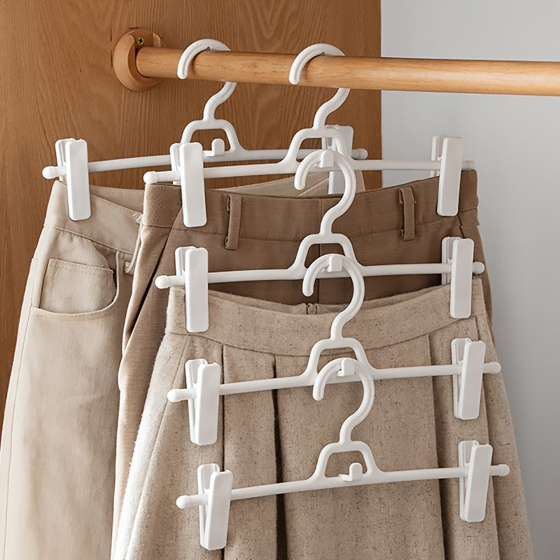 5pcs Plastic Trouser Clip Skirt Clip Telescopic Trouser Hanger