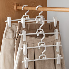 5pcs Plastic Trouser Clip Skirt Clip Telescopic Trouser Hanger